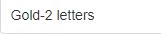ทองคำ-2 ตัวอักษร