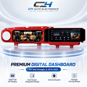 <span class=keywords><strong>Pour</strong></span> Jeep Wrangler JL Gladiator JT 2018-2023, mise à niveau stéréo, <span class=keywords><strong>autoradio</strong></span> à double écran - Product Image 1