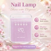Lampe à ongles UV LED sans fil professionnelle 96W avec poignée de transport, coque métallique, fonctionne sur batterie, sécheuse de vernis gel pour salon