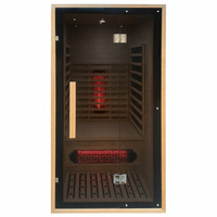 Sauna de Madera Infrarroja de Espectro Completo para una Persona, Popular para el Hogar, con Panel de Control Interior