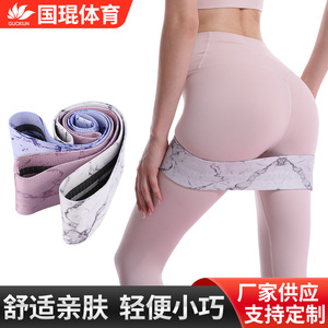 สายยางยืดออกกำลังกาย Guokun สำหรับกล้ามเนื้อก้นและสควอท สายรัดสะโพก สายโยคะ ลายภาพวาดหมึก - Product Image 2