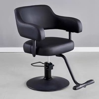 Nouveau fauteuil de salon de beauté et de barbier en cuir haut de gamme inclinable avec rotation à 360 degrés et fonctionnalités réglables en hauteur