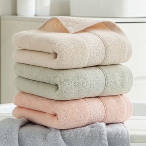 Pure Cotton Bath Towels 33x72 Cm Quick Dry Rectangle Face Towels For Home Use Adult Unisex - Product Image 2