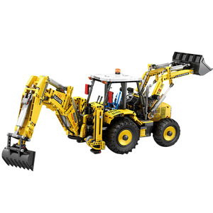 22018 Juguete de Construcción de Vehículos Eléctricos de Ingeniería de Seis Vías, Bloques de Construcción de Partículas Pequeñas, Regalo para Niños - Product Image 1