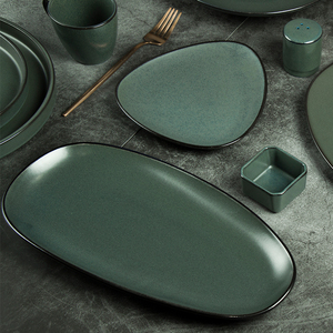 Set di Piatti in Ceramica <span class=keywords><strong>e</strong></span> Porcellana, Servizio di Stoviglie Personalizzabile con Logo, Set di Piatti per Ristorante - Product Image 4