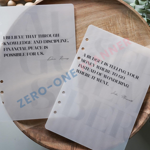 <strong>Custom</strong> Matte Vellum Paper <strong>Planner</strong> Dashboard <strong>Insert</strong> A5 A6 A7 B5 B6 Durable Covers for Discbound and Ring-bound Organizers - Product Image 4