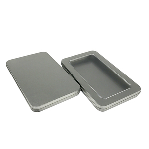 Hot Bán Hình Chữ Nhật PET Cửa Sổ Rõ Ràng Tins Bản Lề Clip Nắp Kim Loại Hộp Thiếc - Product Image 2