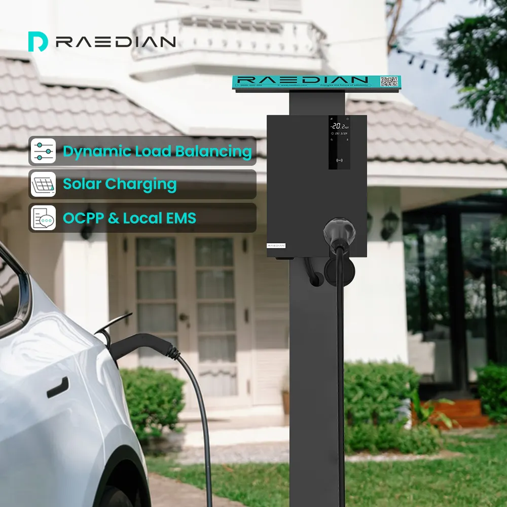 Raedian OCPP Chargeurs de voiture EV de haute qualité 7kW 11kW 22kW Type 2 avec entrepôt de l'UE, charge murale pour véhicule électrique