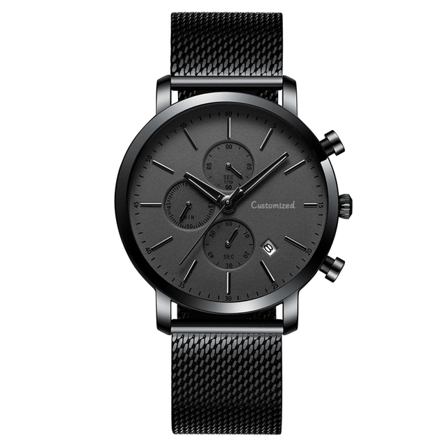 Best Selling Men's Watch Waterproof Watch Stainless Steel Quartz Watch Factory