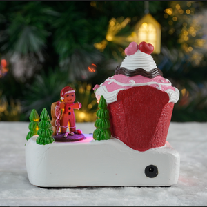 Luz LED Christmas Candy Village House con Turning <span class=keywords><strong>Gingerman</strong></span> - Product Image 6