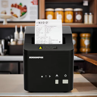 Imprimante thermique de reçus Sunson QP801U 80 mm, étanche, pour usage en cuisine, interface LAN USB/WiFi, coupe-papier automatique, 203 dpi, Star/ESC/POS