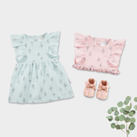 Robe de soirée décontractée pour enfants, motif Floral, manches courtes, sac Opp, haute qualité