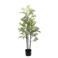 Künstlicher tropischer Baum mit grünen Blättern und Stielen für Innenräume, Büro, Geschäft, Hochzeiten und Weihnachtsdekoration