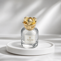 Capsules en Zamac en forme de rose, personnalisables et colorées, pour flacons de parfum avec logo sur mesure, FEA 15