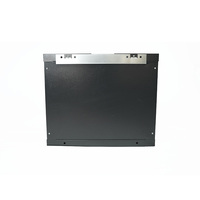 Armoire de serveur réseau murale 9U 19 pouces, porte en verre trempé noir, profondeur 450 mm, acier sur mesure en stock