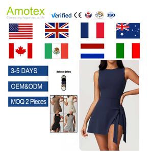 Jupe de pickleball personnalisée couleur unie vêtements de <span class=keywords><strong>tennis</strong></span> robe sport femmes jupe de <span class=keywords><strong>tennis</strong></span> short de fitness polo de golf jupe de padel de gymnastique - Product Image 1