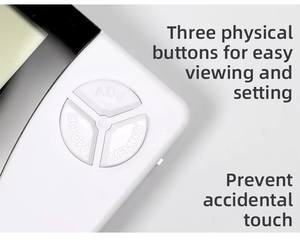 ABS Materiaal HTC1 LCD Digitale Thermometer <span class=keywords><strong>Hygrometer</strong></span> Elektronische Binnentemperatuur- en Luchtvochtigheidsmeter Wekker Kantoor Thuis Voorraad - Product Image 5