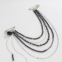 Élégantes Broches Cœur à Paillettes en Acrylique Superposées avec Pompon pour Femmes, Épingles Tendance pour Soirées, Accessoires de Costume, Bijoux Cadeaux