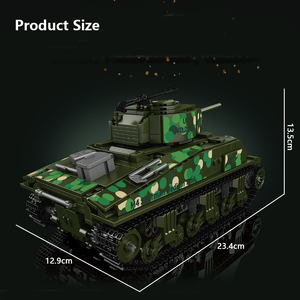 20024 <span class=keywords><strong>M4</strong></span> tanque medio Sherman tanque WW2 <span class=keywords><strong>arma</strong></span> equipo modelo niños niño ensamblar bloques de construcción juguete de plástico Juguetes - Product Image 5