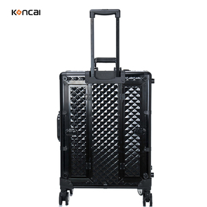 Hộp Đựng Dụng Cụ Thợ Cắt Tóc Chuyên Nghiệp Bằng Nhôm Tùy Chỉnh Xe Đẩy Bánh Xe Kéo Hộp Đựng Dụng Cụ Thợ Cắt Tóc Salon Có Khóa & Xe Đẩy - Product Image 4