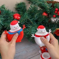 Jouet anti-stress réutilisable en forme de tasse de Père Noël, avec facettes de gemmes rouges, design à presser, jouets de Noël personnalisés pour soulager le stress