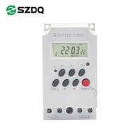 Sakelar Timer Elektronik Digital Mini 220V 16A 24H yang Dapat Diprogram, Pemasangan Rel Din untuk Kontrol Otomasi Industri