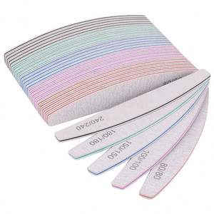 <span class=keywords><strong>Lime</strong></span> à <span class=keywords><strong>ongles</strong></span> professionnelle double face en plastique, papier de verre 100/180, limage forte et épaisse, forme demi-lune, accessoires <span class=keywords><strong>pour</strong></span> <span class=keywords><strong>ongles</strong></span> - Product Image 1