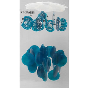 Carillons à vent artisanaux en coquillages de Capiz naturels - Couleurs personnalisables disponibles, décoration océanique à suspendre pour la maison, cadeaux pour mariages et fêtes - Product Image 5