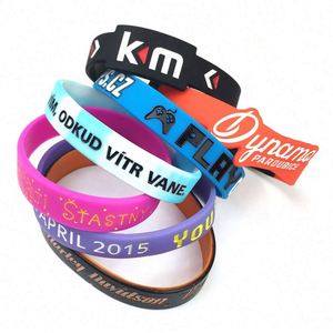Personalized Design Brand Logo Festival Custom Silicone Wristband for Gifts - Product Image 3