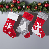 Nouvelles chaussettes de Noël décoratives, chaussettes cadeaux pour enfants, sac cadeau, chaussettes de Noël brodées
