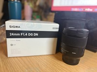Objectif grand angle HFT Professional Sigma 24mm F1.4 DG DN Art plein format pour monture E, avec silicone et 72mm, vente en gros