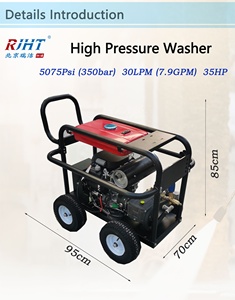 Nuevo Limpiador de Coches de Una Pieza a Gasolina de Alta Resistencia con Pistón, 22HP, 600V/60Hz, 220Mpa, para Lavado Centralizado y Protección Contra Explosiones en Talleres - Product Image 4