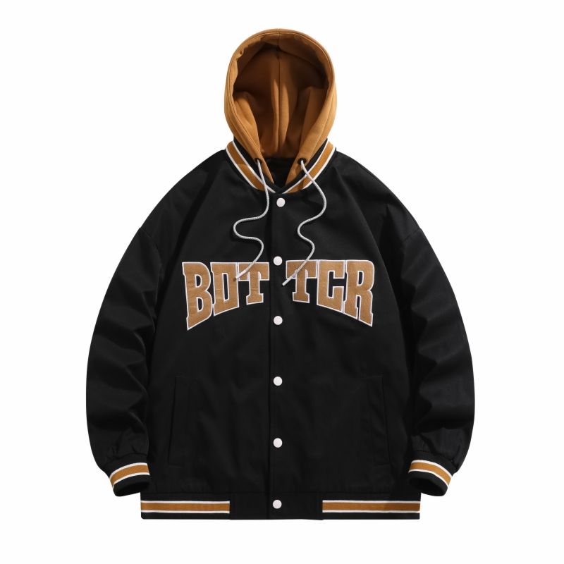 LAYENNE Varsity Jacket with Hoodie High Quality Men's Wear - Main Image