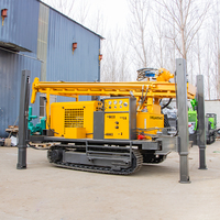 Appareil de forage de puits d'eau monté sur chenilles de 400m 500m de profondeur Machine de forage portable sur chenilles