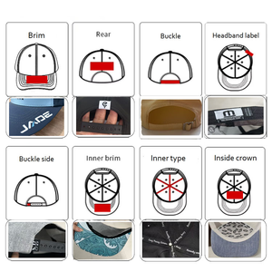 หมวกเบสบอลมีขอบสั้นน่ารักมี6แผงลายตามสั่งปักโลโก้3D มาใหม่ - Product Image 5