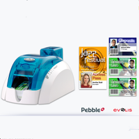Imprimante de cartes PVC Evolis Dualys3 pour cartes d'identité professionnelles, par sublimation thermique, pour employés, accès NFC RFID, étudiants, santé, 86*54mm CR80