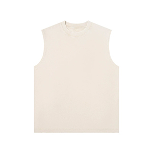 230g Pure Cotton Retro <b>Vest</b> Distressed Sleeveless for <b>Men</b> - Product Image 1