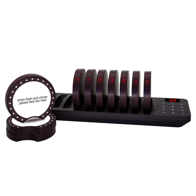 CTP309 Wireless Paging System with 10 Pagers Restaurant Waiter Calling System Queue Buzzer for Hospitality