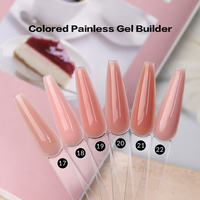 Gel constructeur pour ongles vegan sans chaleur, sans HEMA, coloré, indolore, nude, gel constructeur russe laiteux, gel UV pour ongles