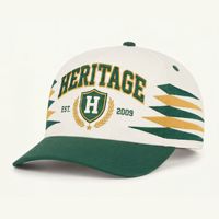 Gorra de Béisbol Personalizada 100% Algodón con Bloques de Color, Escudo Universitario 3D Bordado, Corona Blanca, Verde Marino, Venta al por Mayor, Gorras
