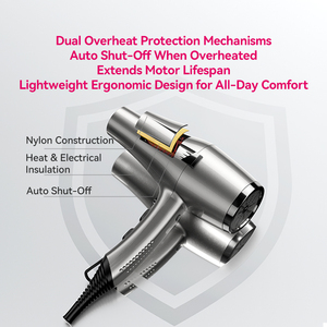 Sèche-cheveux ionique haute concentration FirePhoenix F1Max Pro, moteur BLDC 21 m/s, 3000 W, outil de coiffage professionnel avec câble de 3,5 m - Product Image 6