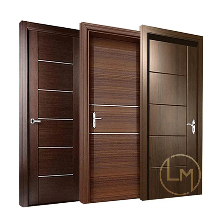 أبواب خشبية صلبة عصرية لغرف النوم والمكاتب بسعر المصنع في الصين تصاميم أبواب خشبية حديثة للبيع بالجملة