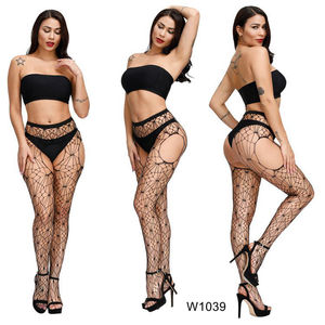 Calze da donna in <span class=keywords><strong>Nylon</strong></span> a rete trasparente per feste da ragazza collant con leggings a compressione tinta unita traspirante Anti-embolia - Product Image 1