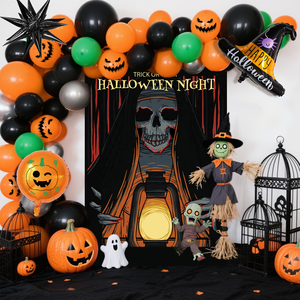 Décoration de la Fête des Morts, Ensemble d'arche de ballons d'Halloween, Décoration de fond de fête, Ensemble à thème Halloween - Product Image 6