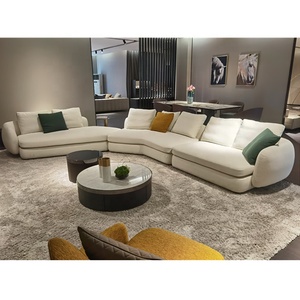 Set di Mobile <span class=keywords><strong>TV</strong></span> e <span class=keywords><strong>Tavolino</strong></span> da Caffè Etiope, Tavolini Bassi Rotondi Moderni in Vetro e Legno - Product Image 3