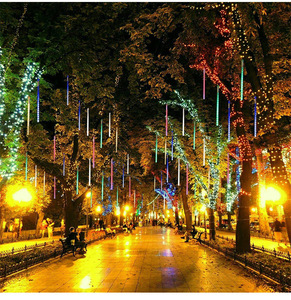 <span class=keywords><strong>Guirlande</strong></span> étanche à 8 tubes Led Meteor Shower Rain String Light 50cm 30cm Icicle Snowfall Décoration de Noël - Product Image 3