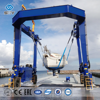 Grue mobile de chantier naval offshore pour yachts marins, élévateur de bateaux 500 tonnes 600 tonnes, avec moteur et PLC, à vendre