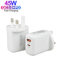 Chargeur 45W de haute qualité Type C pour iPhone 16 15 14 pour Samsung charge Super rapide 45W double Port QC 3.0 18W chargeur Portable