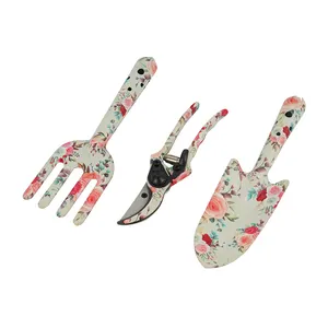 Reliable Quality Portable General 3piece Iron Plants Accessories Garden Hand Tools With Shovel Scissors Rake