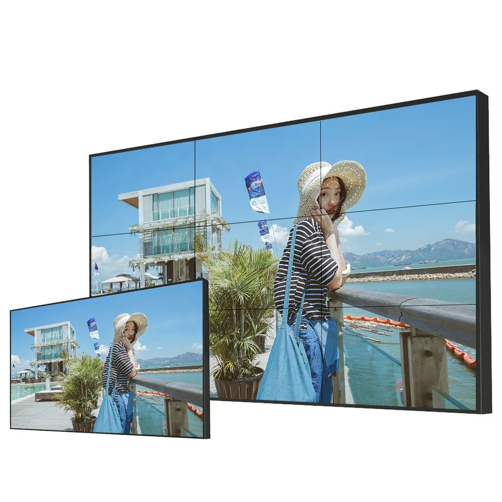 TV splicing wall 2X2 3X3 lcd screen can be split screen or displayed in full screen pictures video high-definition display